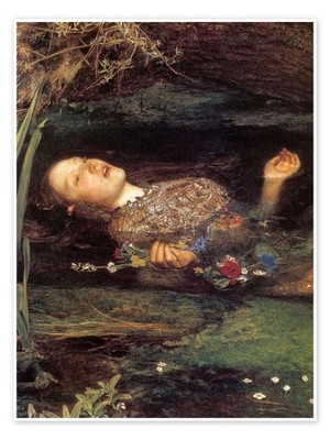 Poster Ophelia (Detail) - Sir John Everett Millais