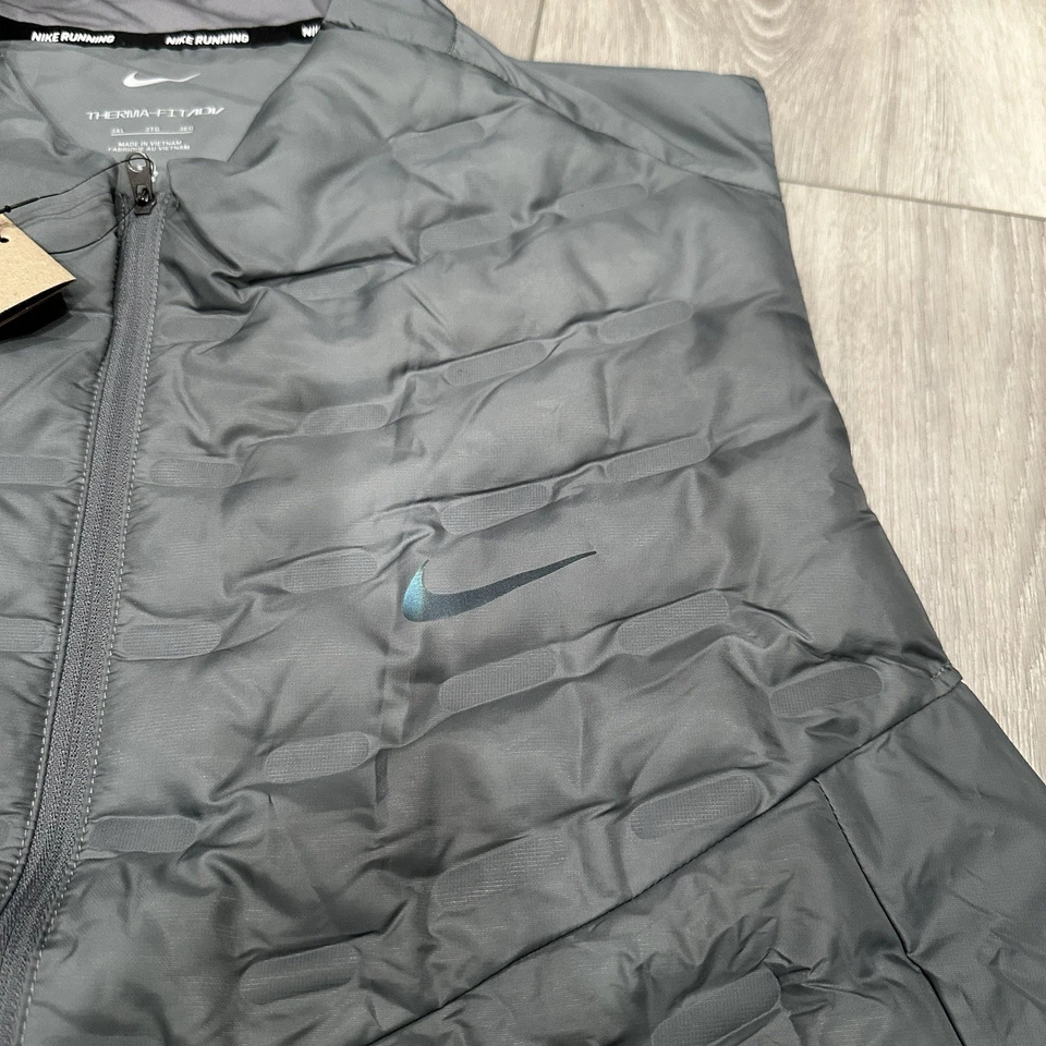 Nike Therma-Fit ADV Repel Aeroloft Down Running Vest Grey Men’s 3XL FB7542-084 - Image 3 of 4