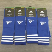 4 Pack Adidas Soccer Copa Zone Knee Socks Ankle Compression Large 9-13 Mens Blue