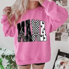 Edgy Mama Western Trendy Graphic Cowgirl Crewneck Custom Unisex Sweatshirt