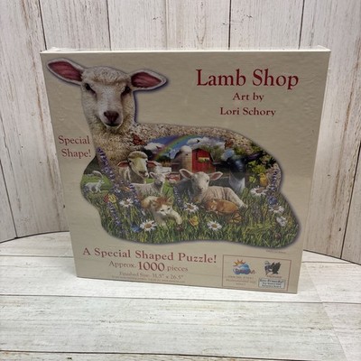SunsOut 1000 pieces Special Shape Jigsaw Puzzle ''Lamb Shop'' 31.5'' x 26.5''