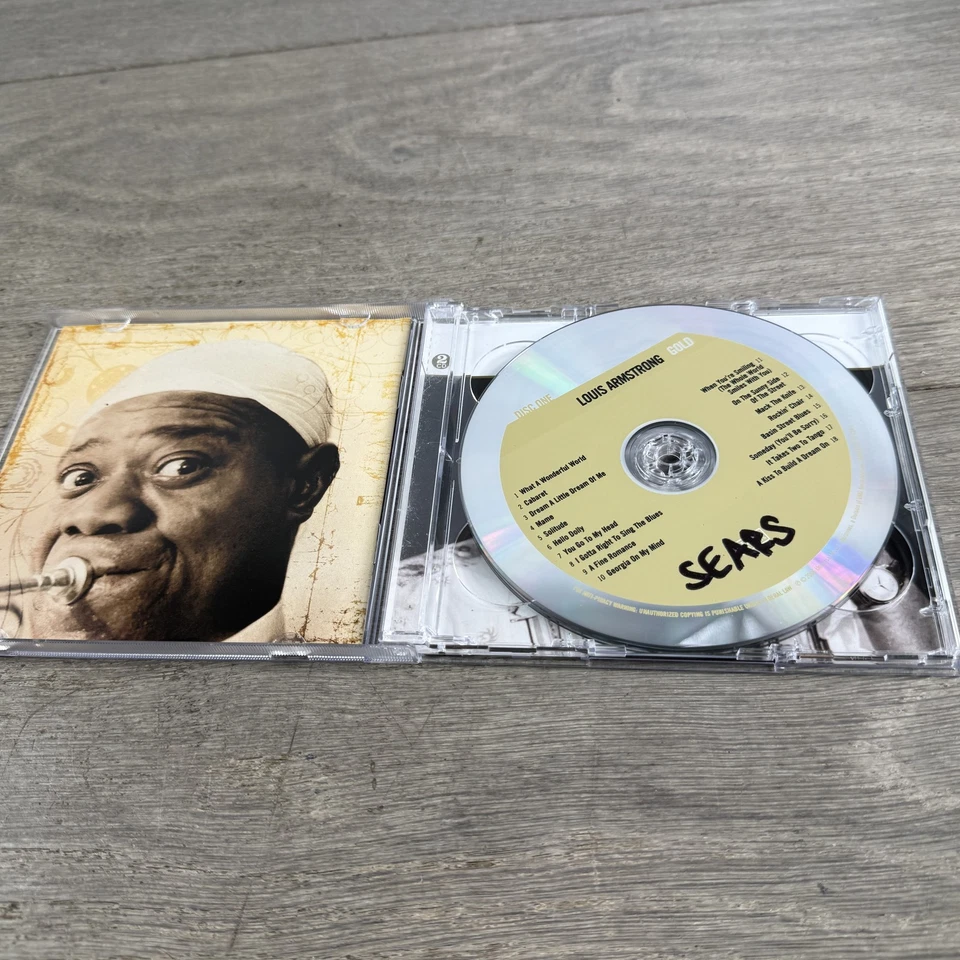Louis Armstrong Gold 2 CD Set Jazz Classics Best Of Compilation Sealed Foto 4 de 4