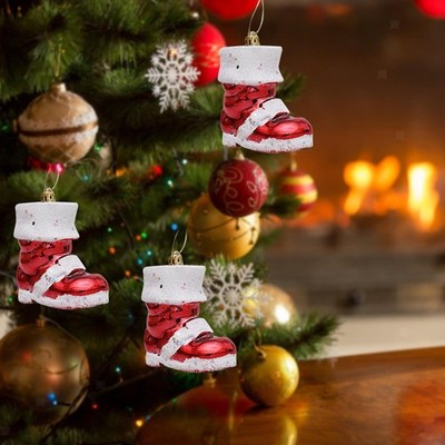 3 stück Weihnachten Ornamente Santa Boot DIY für Cafe Urlaub Thanksgiving
