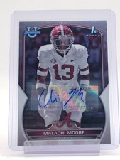 MALACHI MOORE 2022 BOWMAN UNIVERSITY CHROME 1ST AUTO #74 ALABAMA Q3478