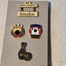 Vintage Bowling Pins Lot 500 Series, 200 Club, World s Greatest Bowler ...