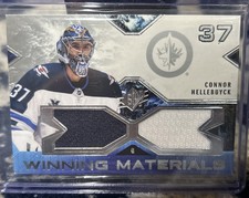 2021-22 UD SPx Winning Materials Connor Hellebuyck .Patch Relic. Team USA Hockey