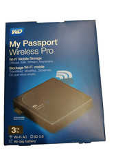 WD My Passport Wireless Pro 3TB, External Hard Drive Wi-Fi AC USB 3.0