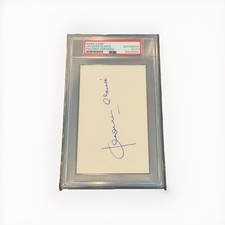 Jacques Plante signed 3x5 Index Card PSA DNA Canadiens Hockey Vintage Auto