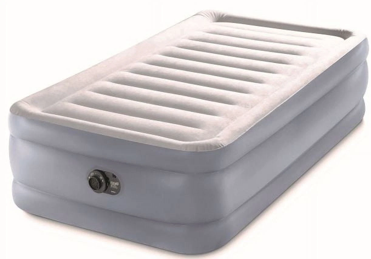 20" Twin Dura-Beam Deluxe Raised Air Bed Mattress W/ Built-in Pump