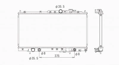 Radiador para 01-05 Mitsubishi Eclipse 3.0L V6 automático fila única Foto 2 de 4