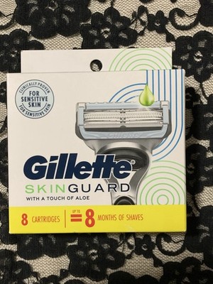 Gillette SKIN GUARD For Men w/Aloe Razors Refill (8pk) ***BRAND NEW***