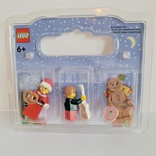 LEGO Holiday 853606 Mini Figures Mrs. Clause Pretzel Gingerbread Girl Guitar Man