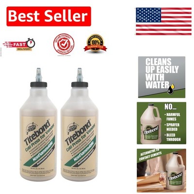 Translucent Cold Press Adhesive for Veneers, 32 oz Duo - Minimizes Bleed-Through