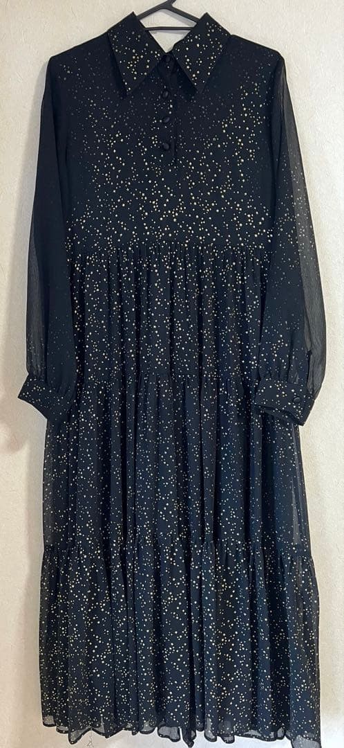 AMERI Star pattern long sleeve tiered dress AMERI - image 1