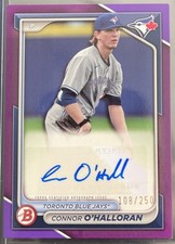 2024 Bowman - Paper Prospect Auto Purple Border #PPRA-CO Connor O'Halloran /250