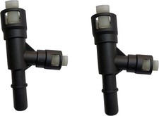 2 Pcs Black Heater Hose T Connector 15055342 15055343 (Black)