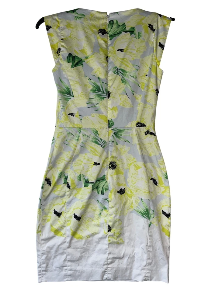 Vestido floral sin mangas French Connection para mujer talla 4 algodón Foto 3 de 4