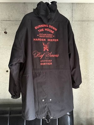 RAF SIMONS 19AW Mod Coat M Black Removable Liner Herren Jacke Wolle Long Fit JPN