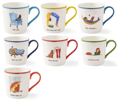 Spode Kit Kemp Doodles Mug - Choose a Motif