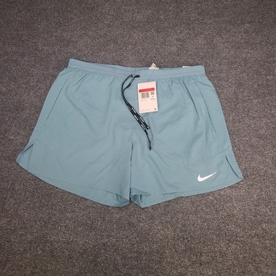 Nike Shorts Mens Large Denim Turquoise Blue Flex Stride Running 5'' Dri Fit Lined
