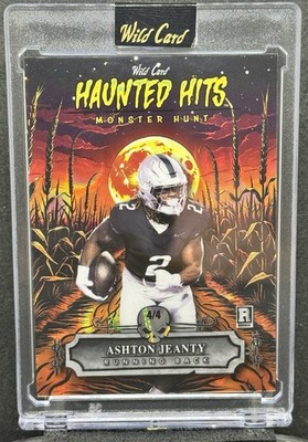 2025 Wild Card Haunted Hits Monster Hunt Org 4/4 Corn Field RC Ashton Jeanty