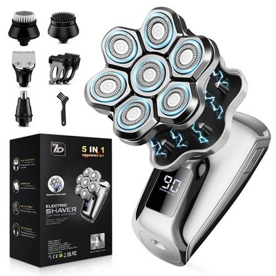 Head Shavers for Bald Men, 7D Floating Blades Electric Razor with Magnetic De...
