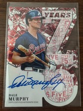 Dale Murphy 2026 Topps 75 Years of Topps Die-Cut Autographs Red #75YA-DMU 1/5
