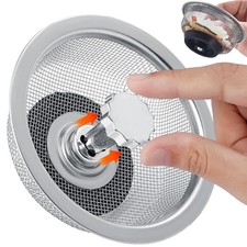 Stainless Steel Kitchen Sink Filter Waste Plug Wash Dish Sink Sewer Strainers Ba