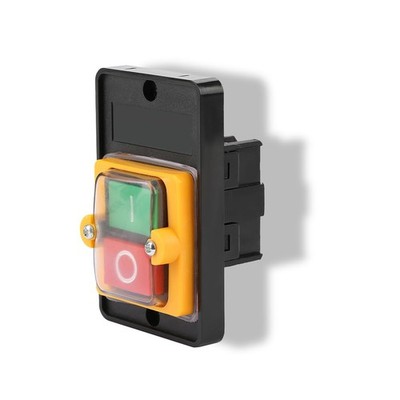 Joyzan Waterproof Push Button Switch Motor, On Off Start Stop black