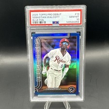 2025 Topps Pro Debut - Sebastian Walcott #PD-13 Blue Foil /150 (RC) PSA 10