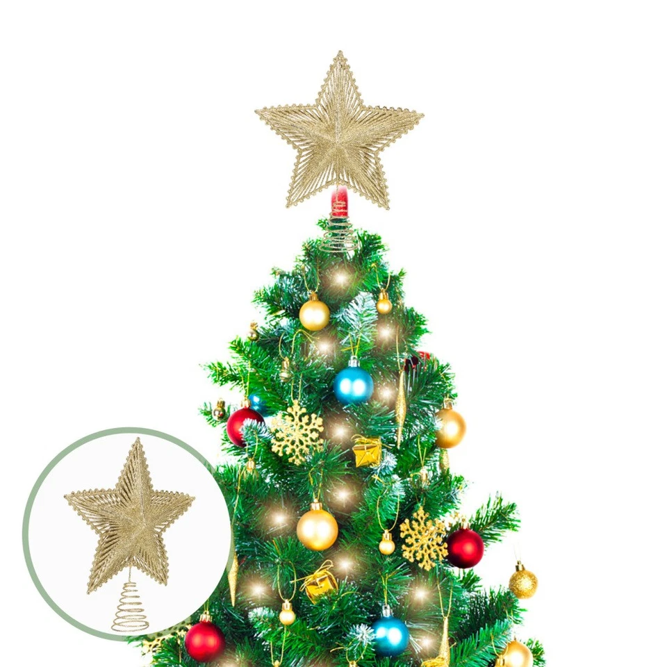 Albero Di Natale Puntale Per Stelle Decorazione Delle Dell'albero - Immagine 3 di 4
