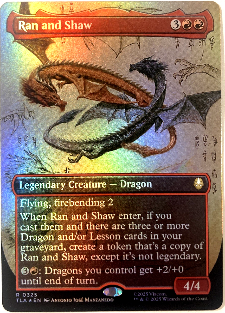 MTG Ran and Shaw (Borderless Foil) Avatar: The Last Airbender 0325