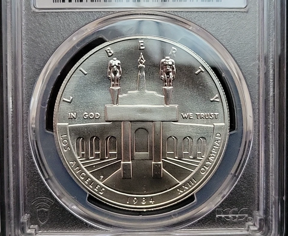 1984 P Olympics Commemorative BU Silver Dollar PCGS MS70 | FLAWLESS | See Pics - Image 2 of 4