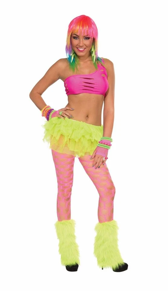 Pantimedias Club Candy Wide Fishnet Disfraz Medias Adulto: Rosa Talla Única Foto 2 de 2