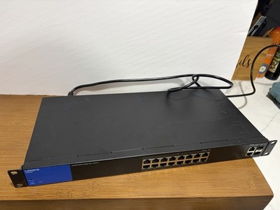 Linksys LGS318P Switch 18 Port PoE 2 SFP With Power Cord With Rack Ears