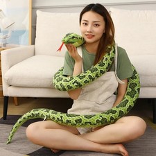 200cm Giant Plush Snake Toy Long Soft Stuffed Python Simulation Plush for Kids