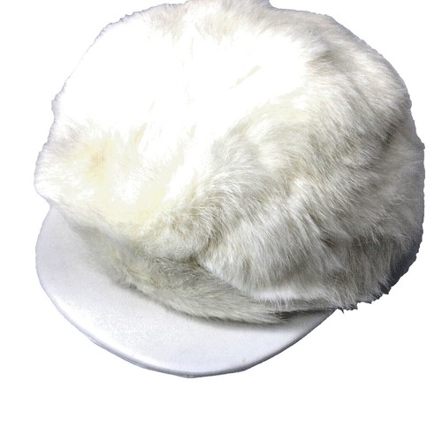 Unbranded Genuine Rabbit Fur Hat Women OS White Woven Winter  display picture 1