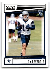 2022 Panini Score Ty Fryfogle RC Dallas Cowboys #396