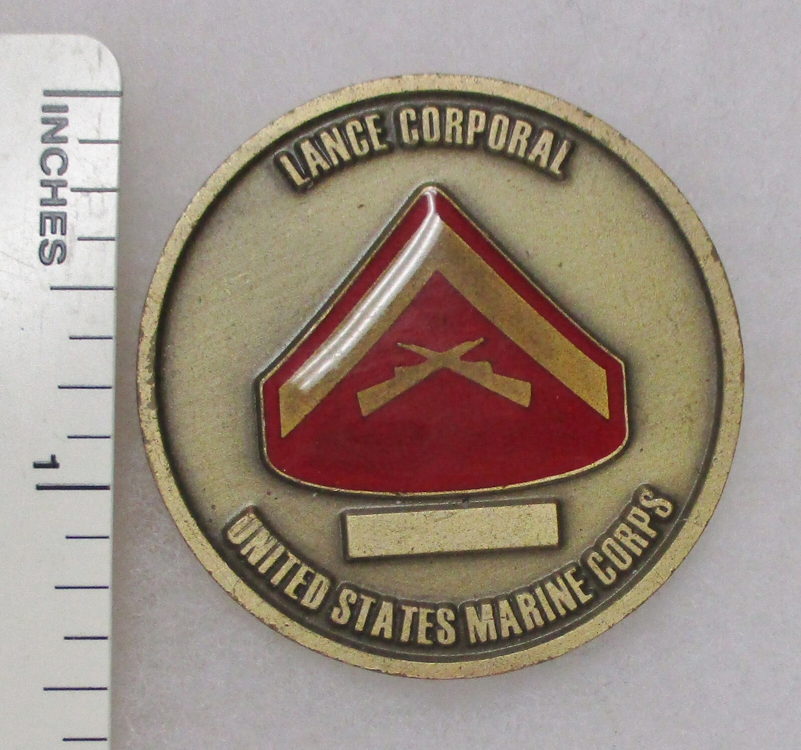 CHALLENGE COIN US MARINE CORPS LANCE CORPORAL RANK STRIPE USMC EGA Original