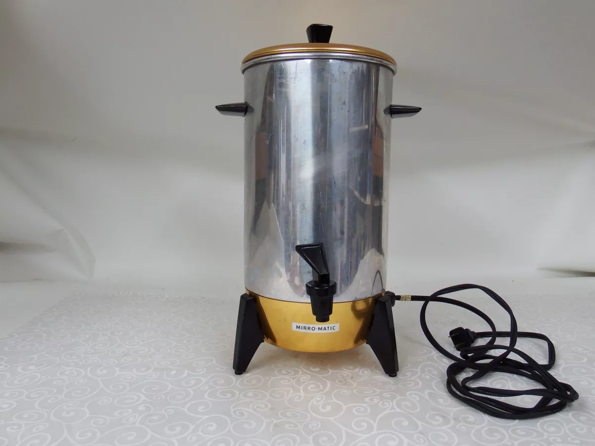 Mirro Matic Electric Percolator Coffee Maker 22 Cup Aluminum