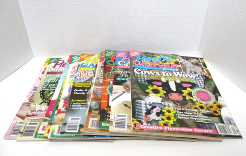 Vintage Plastic Canvas World Magazine Lot Patterns Projects X 15 - Bild 1 von 9