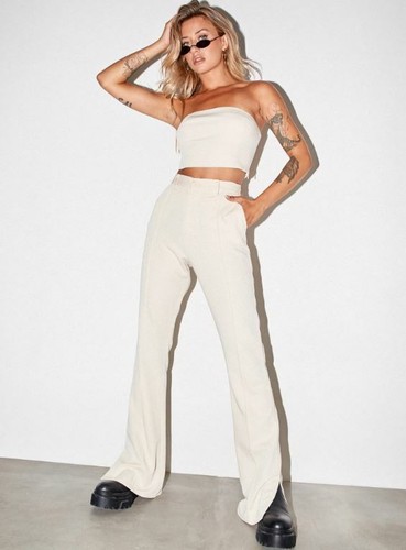 MOTEL ROCKS Zovey Trousers in Cream | eBay