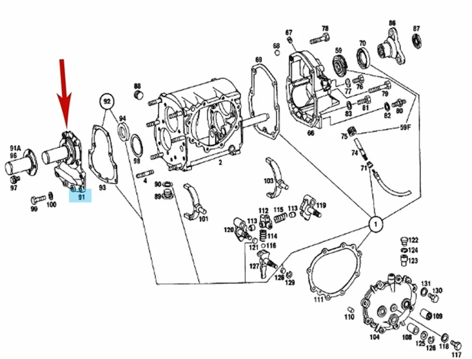 Nueva cubierta delantera genuina MB 4 velocidades transmisión manual 1968-70 Mercedes 220 220D Foto 4 de 4
