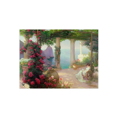 Stampa su Tela su Carta Poster o Quadro Karl Maria Schuster The Terrace, Capri - 第 1/2 張圖片