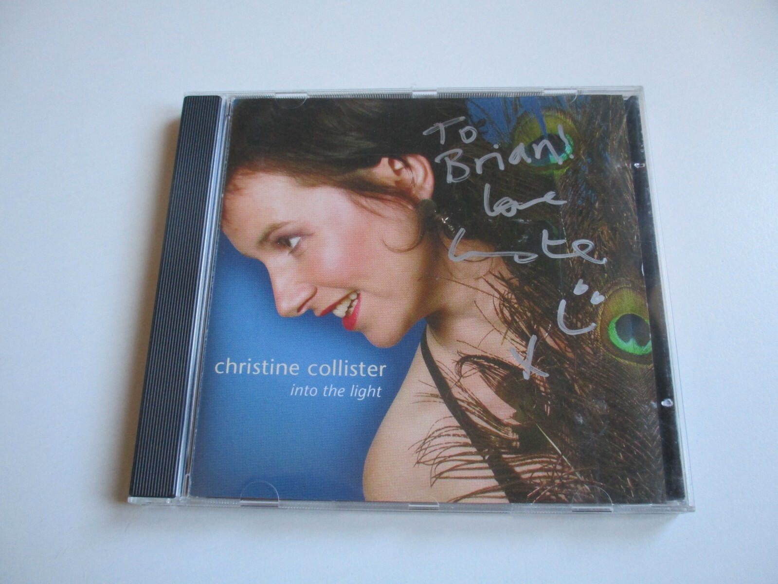 CHRISTINE COLLISTER - RARE HAND SIGNED CD - INTO THE LIGHT - AUTOGRPAHED
