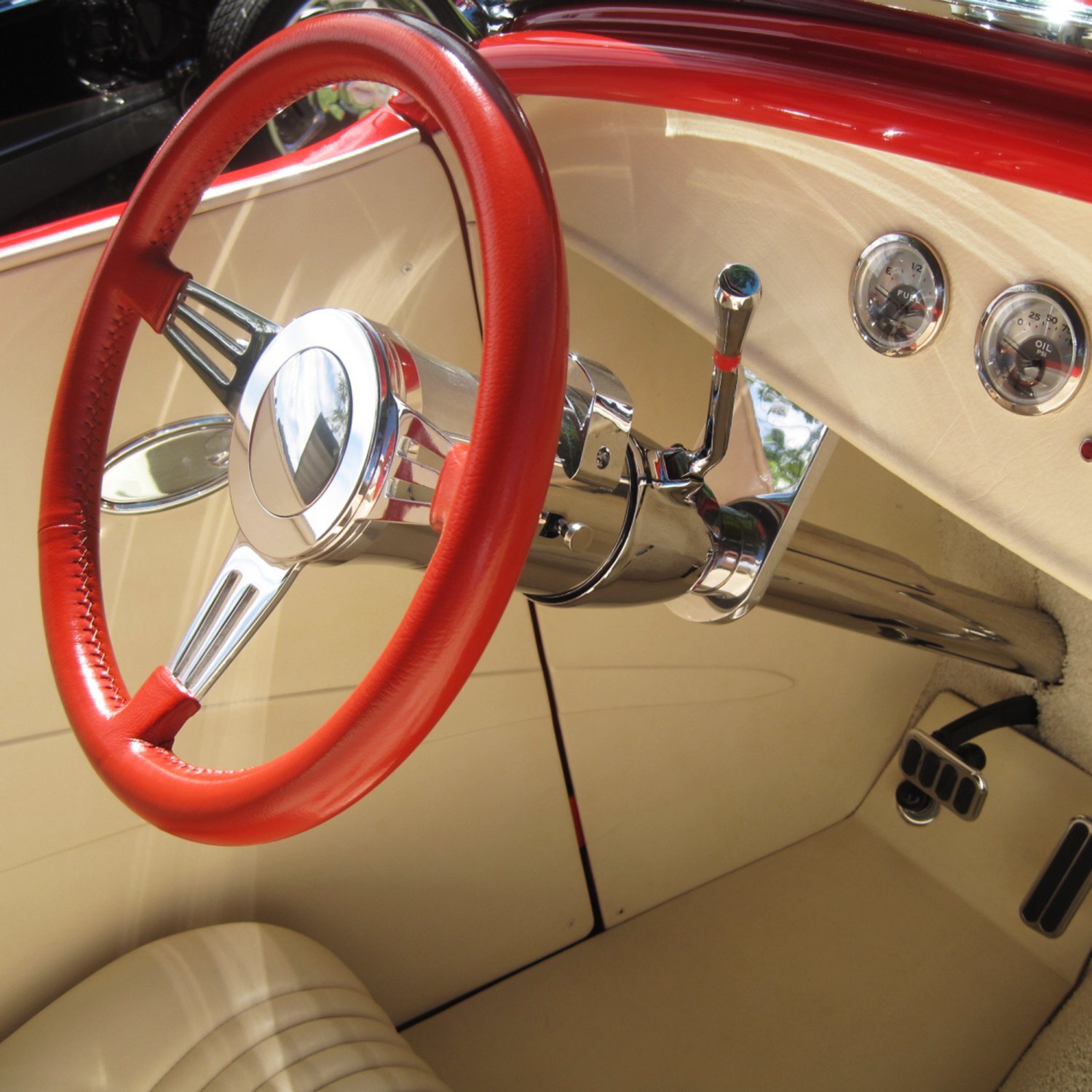 Adjustable CHROME STEERING COLUMN DROP 3.5