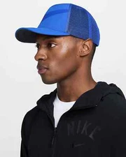Nike Just Do it Unisex L/XL Blue Rise Snapback Trucker Cap Hat HJ7018 445 NWT