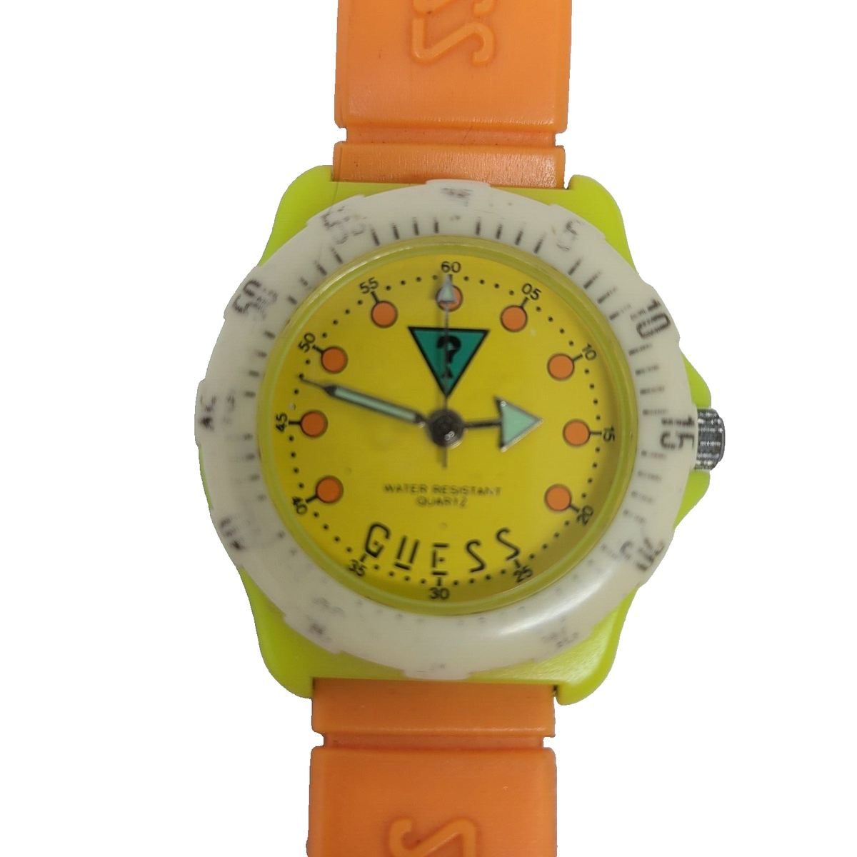 Guess Inc Vintage 1989 Retro Watch Orange Yellow | eBay