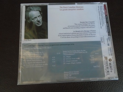 Anton Kuerti-Hammerklavier Sonatas - NEW SEALED CD - Picture 2 of 2