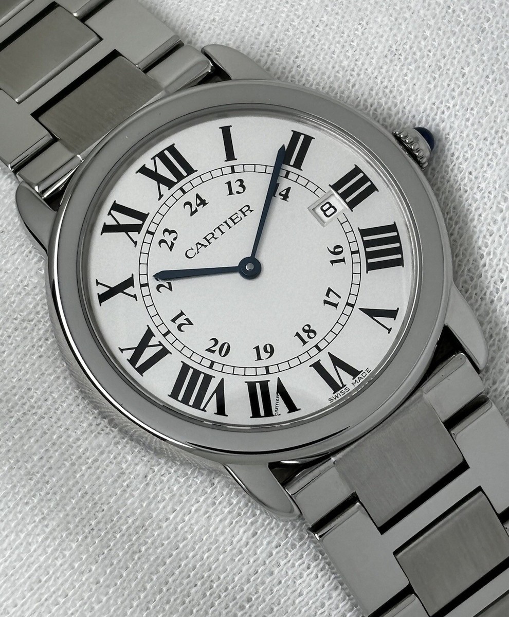 Cartier Ronde Solo Quartz White Dial Gents Watch Stainless Steel